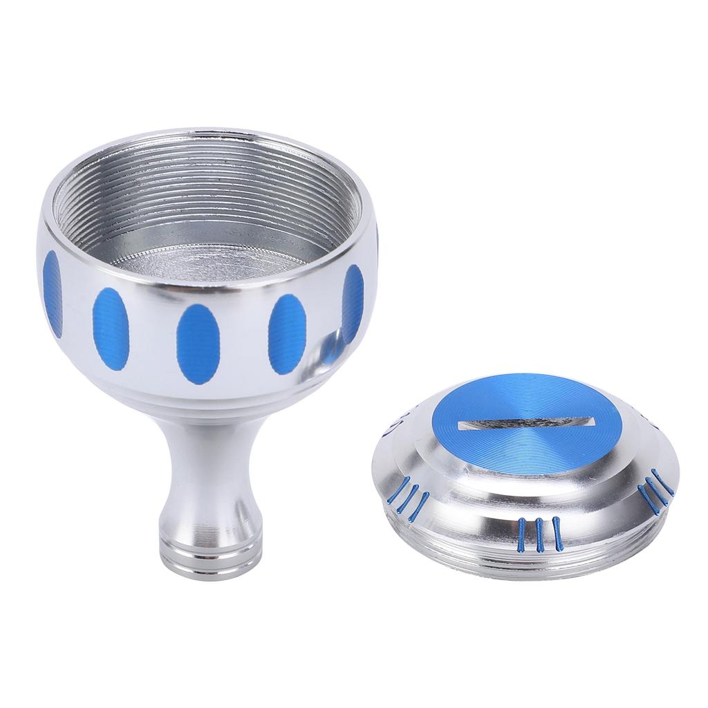 Fishing Reels Aluminum Alloy Holding Pill Lightweight Reel Handle Knob Fishing AccessorySilver Blue