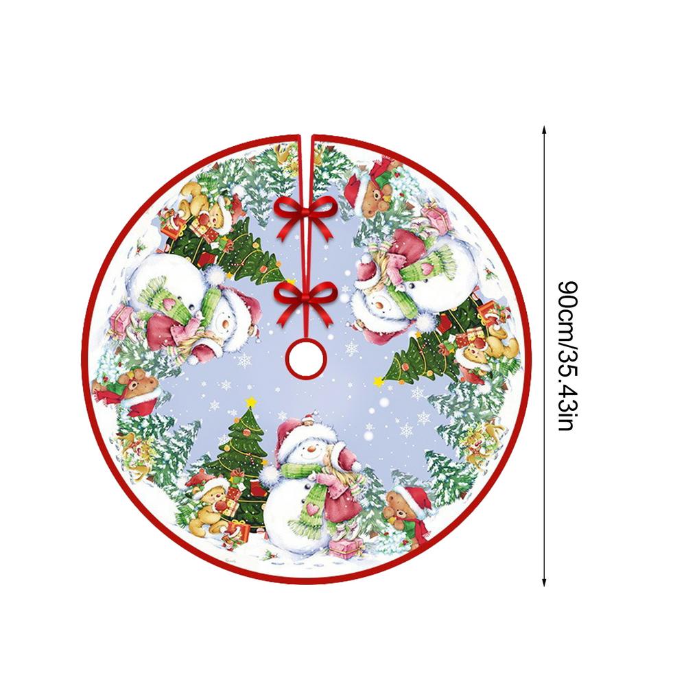 Skirt For Christmas Tree Soft Polyester Tree Skirt For Christmas Tree Bottom Decor Rustic Vintage Christmas Decorations For Part