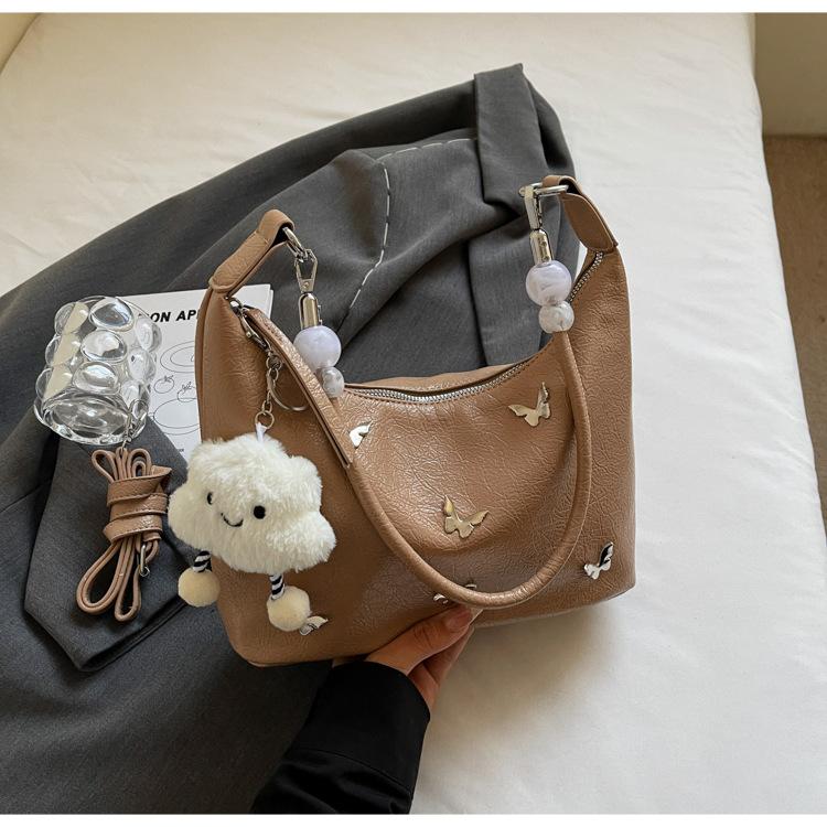 Foreign butterfly small bag women's 2025 new Korean version retro niche messenger bag fashion casual underarm shoulder bag