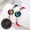 Leuchtendes 2-teiliges Set Edelstahl Partnerarmband Für Frauen Liebhaber Sonne Mond Seil Anhänger Freundschaft Party Valentinstag Schmuck Geschenk
