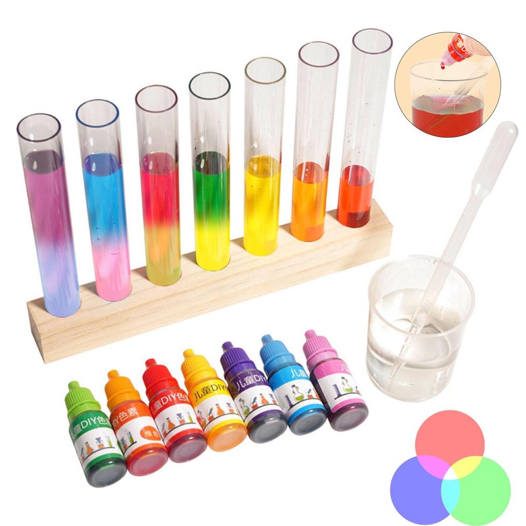Science Kit toy,Science Experiment,Three Primary Color Experiment,Colorful Test Tube Toy for