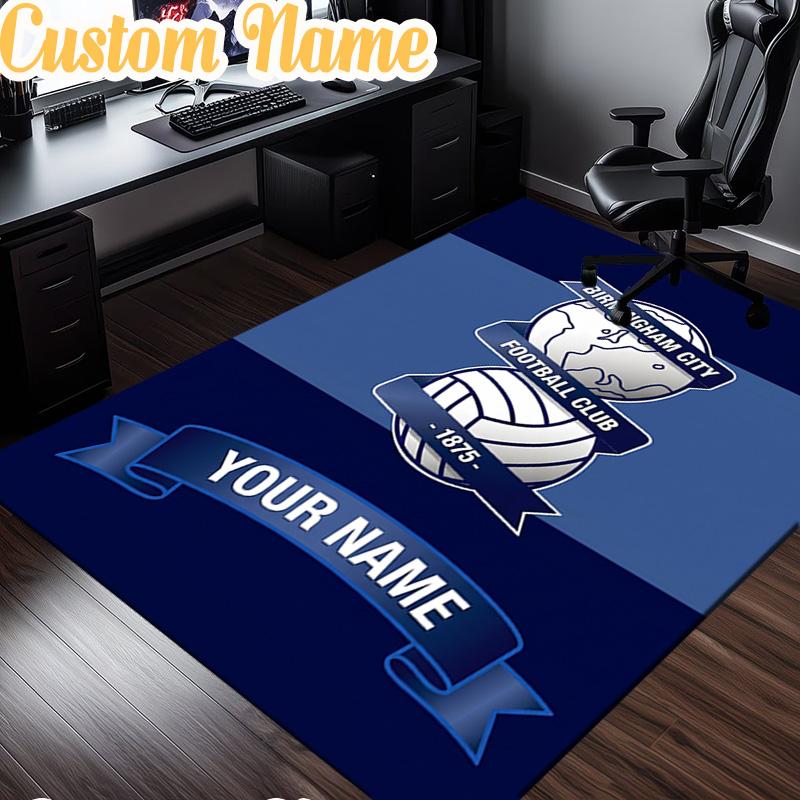 Custom Name Birmingham Football Club  Rug, Office Rug, Chair Rug, Carpet for Living Rooms, Doormat Game Rug Home Decor Christmas Gifts
