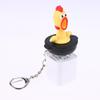1Pcs Stress Relief Plastic Toys Creative Cartoon Sharp Crying Chicken Voice Button High Aesthetic Edc Keychain For Children Gift