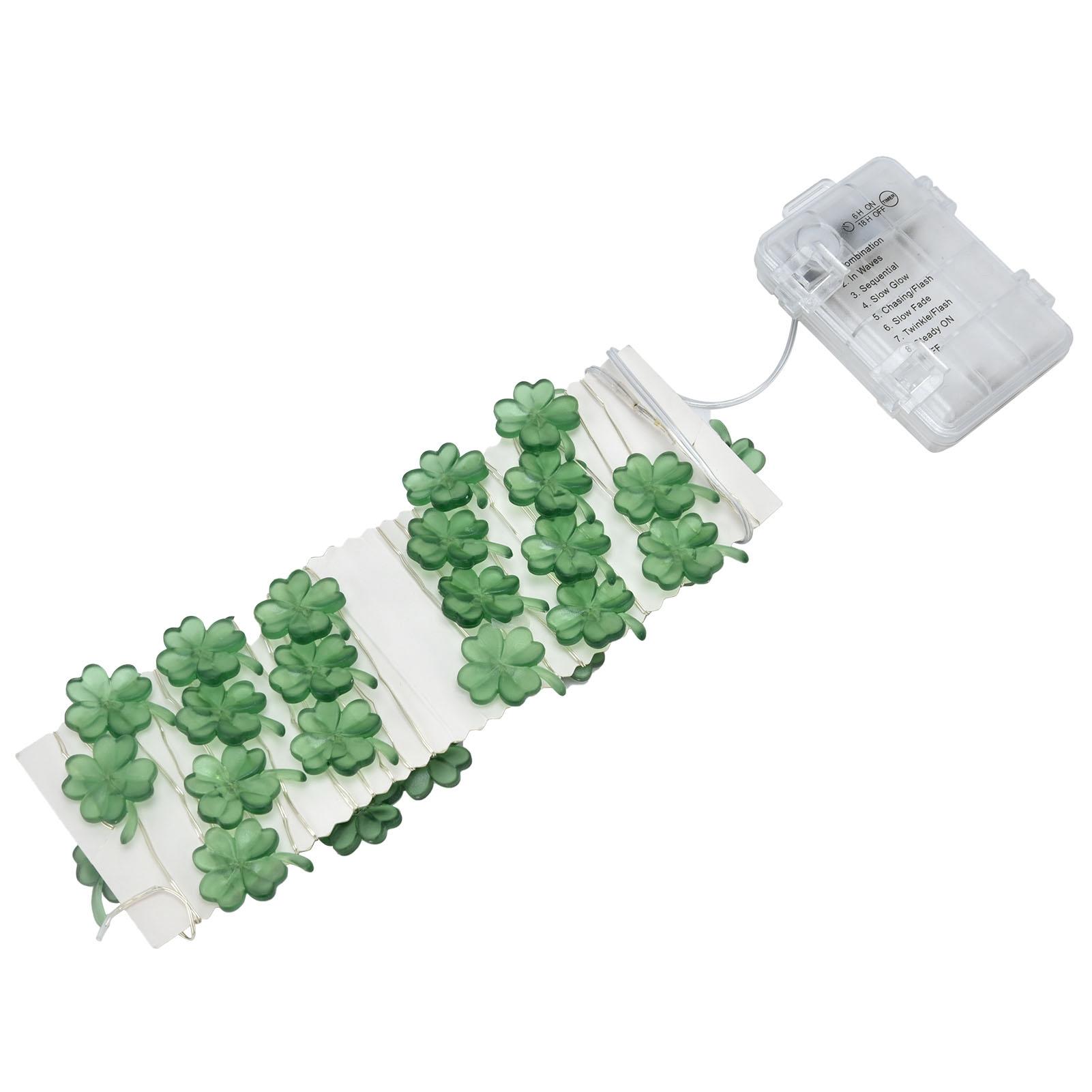 

Lucky Clover Shaped 40LED String Light 3 Meter Decorative Light for Outdoor Party Decor Warm White