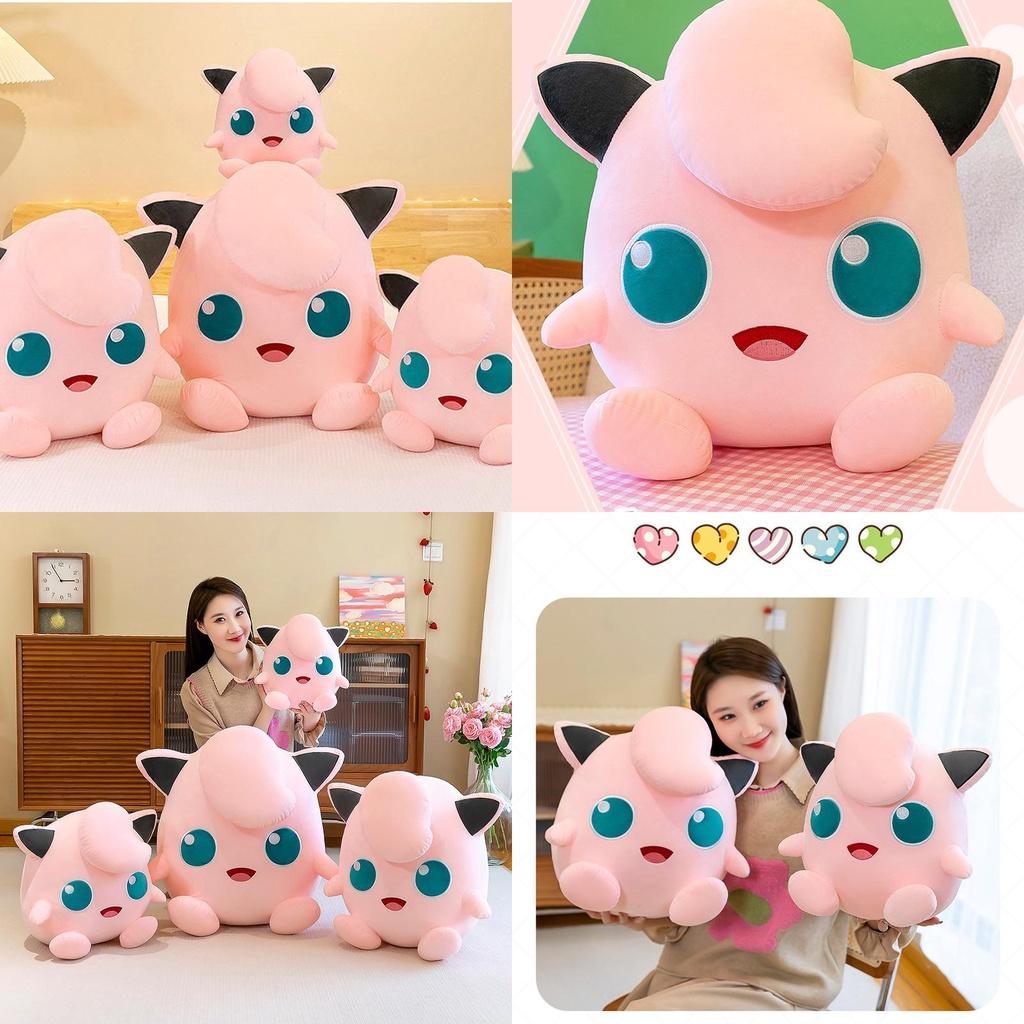 Cute Jigglypuff Plush Toy, Soft Short Fur, Pp Cotton Filling, 30-50cm Height