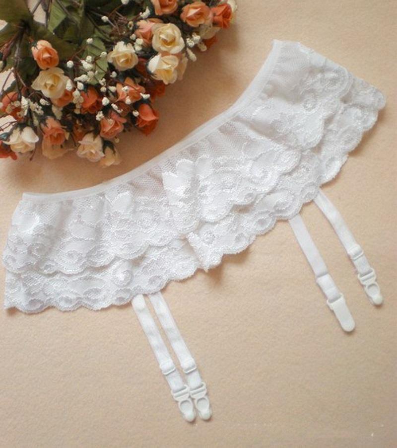 Sexy Suspender High Knee Stocking Open Crotch Lace Fishnet Tights Erotic Nightwear for Women