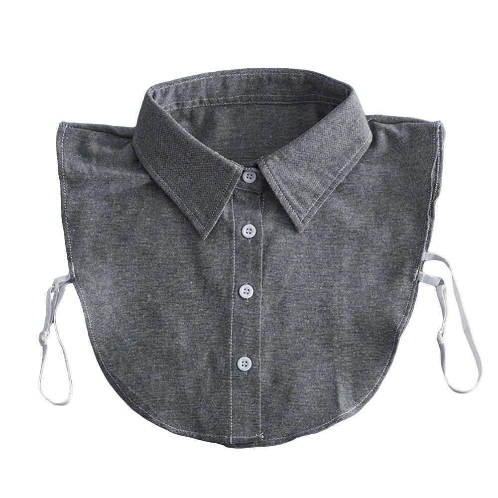Women Clothes Accessories Detachable Fake Collar Cotton Solid Color Neckline False Collar