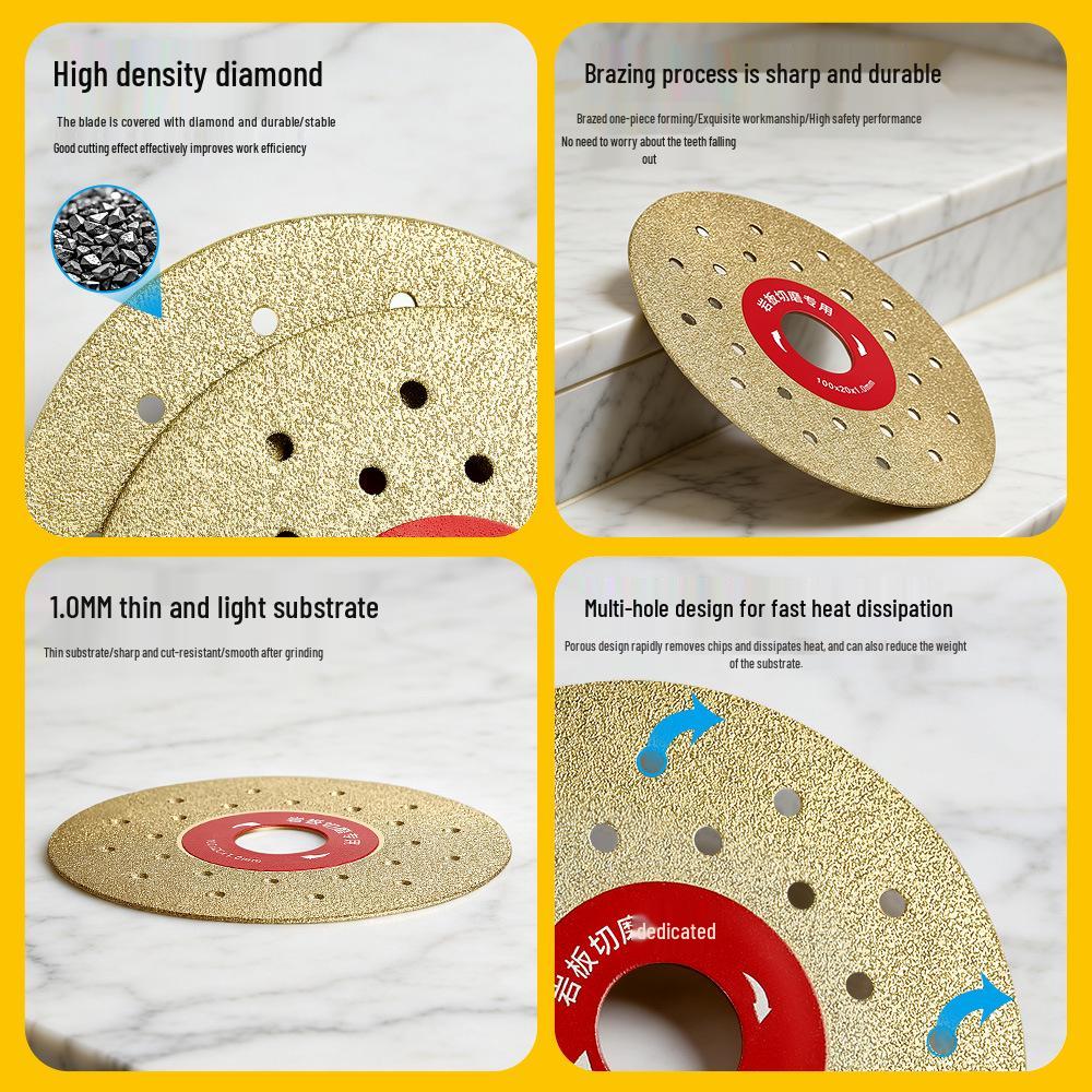 45° Chamfer Angle Grinder Disc for Cutting and Grinding Stone, Slabs, and Tiles - Dual-Use, No Chipping.