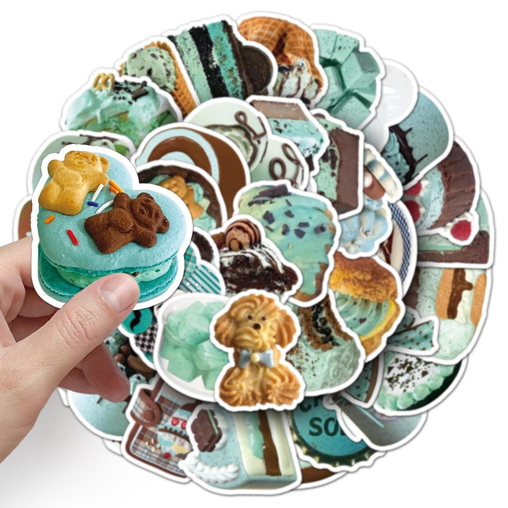 50 Exquisite Waterproof Dessert Stickers for Phone Case & Journal Decoration