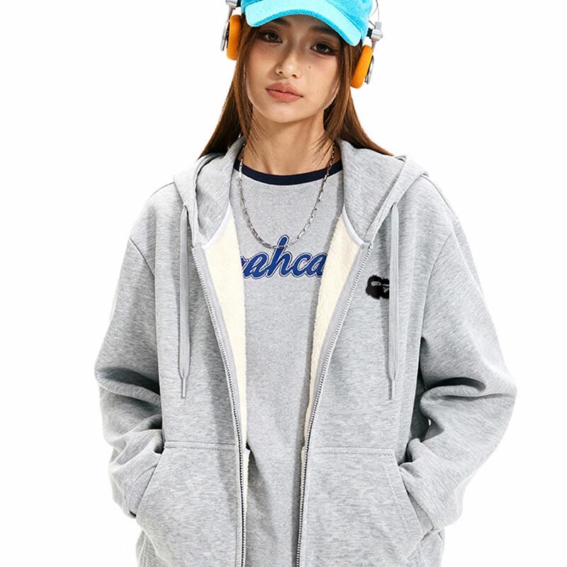 Fingercroxx Herren Fleece Kapuzen Cardigan Jacke