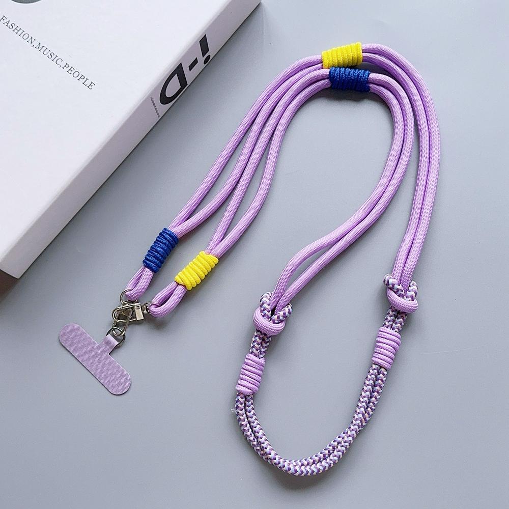 

Подходит для цветных подвесных шнурков, диагональных ремней для девочек, прочных подвесных ремней для защиты от потери, брелоков, подвесных шнурков для мобильного телефона фиолетовый