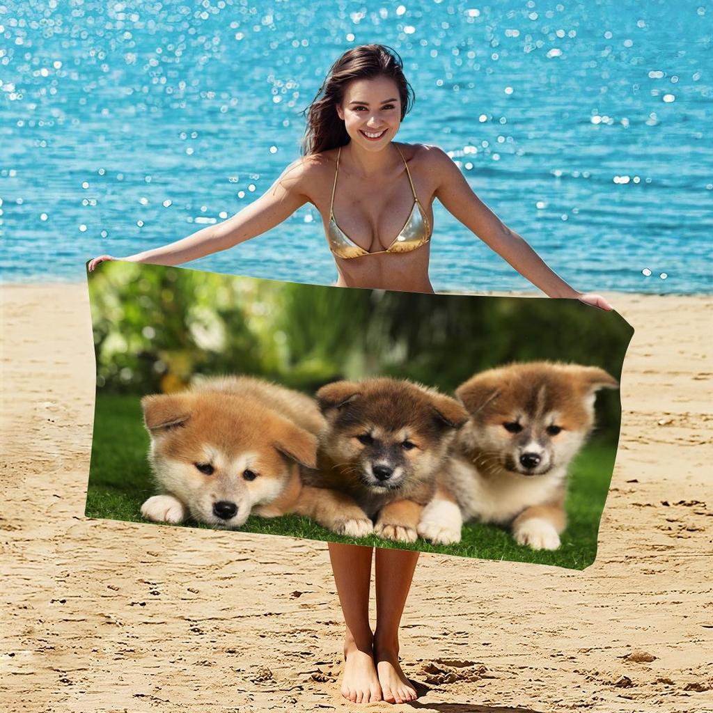 Customizable Large Microfiber Surfing and Beach Towel - Absorbent and Quick-Dry for Adults