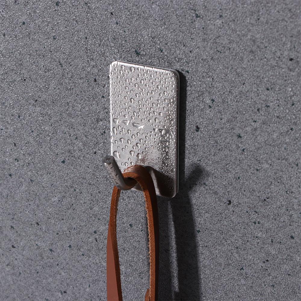 Stainless Steel Self Adhesive Wall Mounted Key Towel Key Holder Storage Rack Wall Hook Hanger