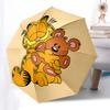 Garfield and Teddy Bear Rainy Day Umbrella: Automatic Opening & Closing, Foldable Design, 8-Bone Frame, Outdoor Use, Perfect Gift for Fans a