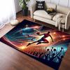 Vibrant Basketball Match Scene Area Rug, Non-Slip Floor Mat