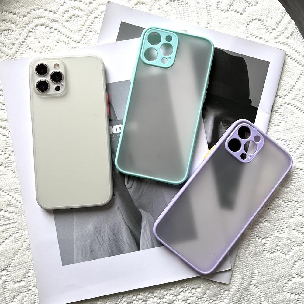 For iPhone 13 Pro Max Shockproof Bumper Clear Phone Case For iPhone 12 11 Pro Max XR X XS 7 8 Plus Soft Silicon Matte Hard Cover