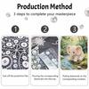 Frameless DIY Pearl Bead Painting Kit Cute Elephant Pattern Creative Relaxing Craft Canvas Home Decor Adult Gift for Kids