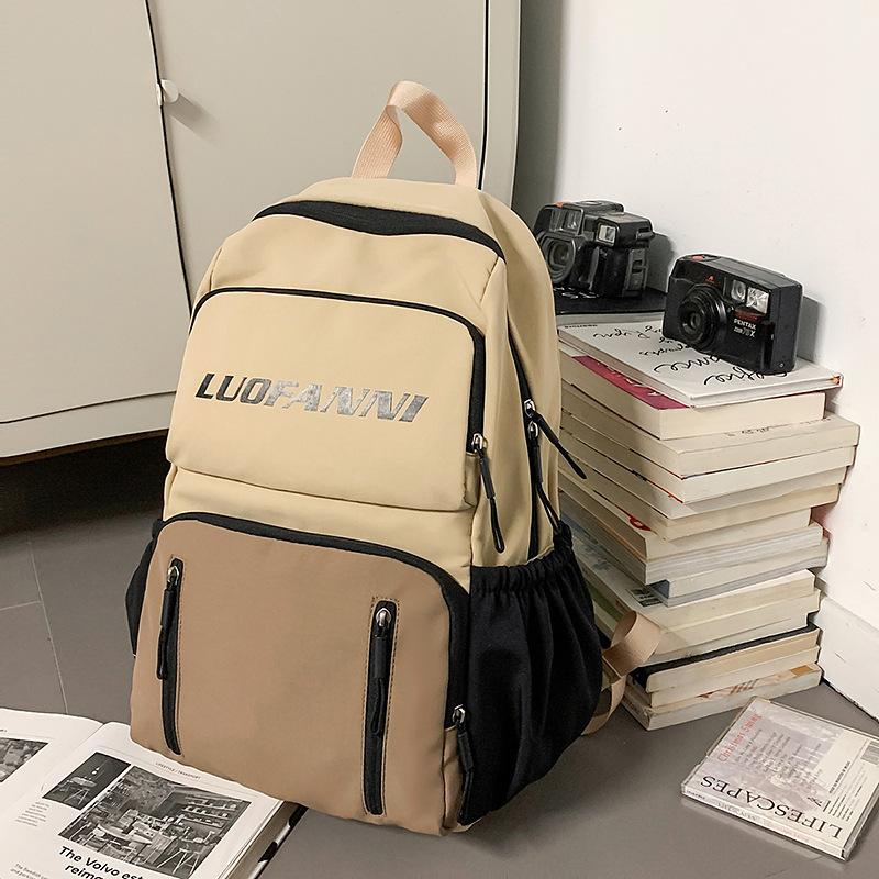 

Новые мужские и женские рюкзаки 2025 года, многофункциональные модные рюкзаки большой вместимости, водонепроницаемые школьные рюкзаки для учеников средней школы, женские хаки