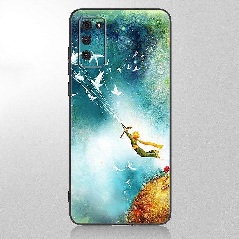 

Чехол «Маленький принц с лисой» для Samsung Galaxy A12 A02S A22 A32 A52 A72 A71 A51 A41 A31 A21 A11 A50 A70 A10S A20S, черный чехол Samsung A52