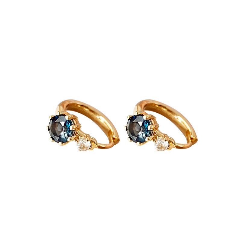 

Удобные для сна серьги-пусеты из японской серебряной иглы с топазом и гранатом для женщин – Летний стиль, мини-пусеты для козелка