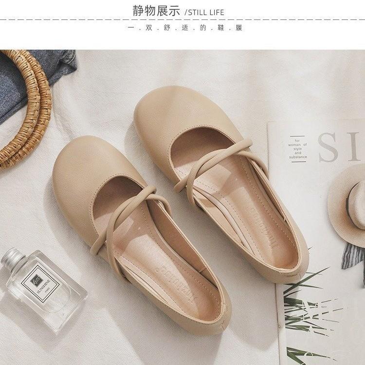 Shoes for Women 2025 High Quality Round Head Women's Flats Light Mary Jane Flats Solid Slip-on Female Casual Loafers Shallow