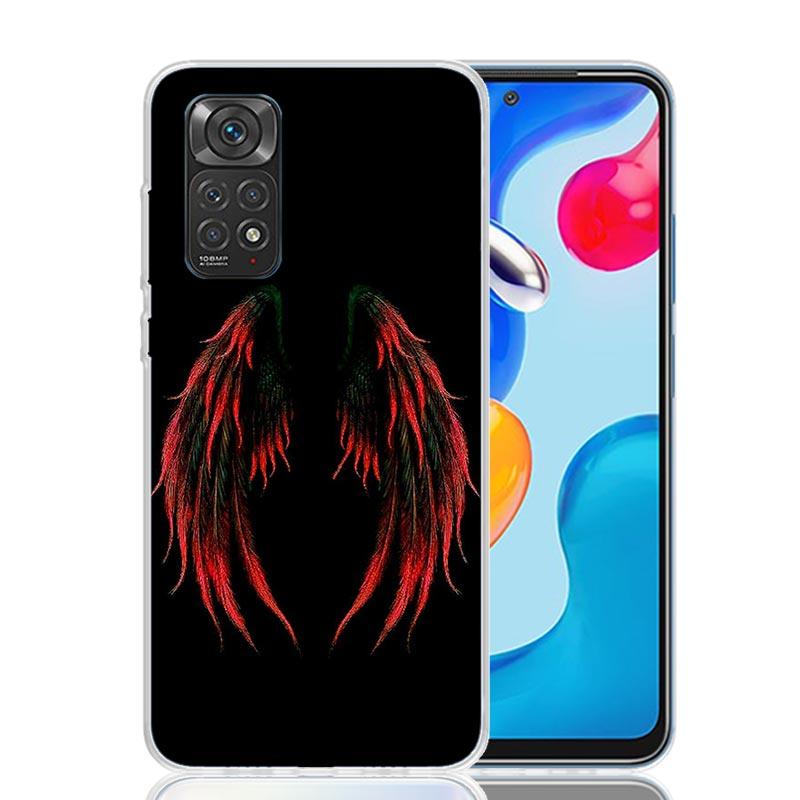 Angel Wings Feather Phone Case For Xiaomi Redmi Note 15 14 13 12S 12 Pro Plus 11S 11E 11 11T 10S 10 Art Soft Pattern Cover Redmi