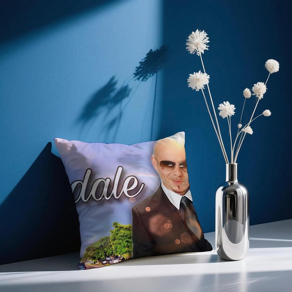 Singer M-Mr. 305 P-Pitbull Global Hippie Cushion Cover Comfortable and Soft Bedding Skin Friendly Leisure Sofa Car Pillowcase