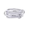 Interlocking Zircon Diamond Ring - Two-Tone Trendy Personalized Design