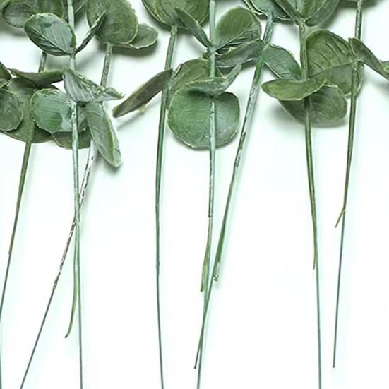 10 bucăți de plantă de simulare realistă, de lungă durată, decupabilă, centre de masă practice, obiecte de fotografie cu eucalipt artificial
