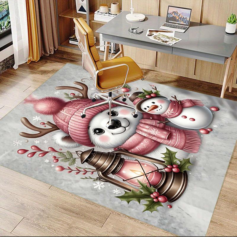 1PC Polar Bear, Snowman Extra Large Non Slip Floor Carpet, Office, Family, Studio   Large Area Rug Indoor Rugs, Bold Statement Piece