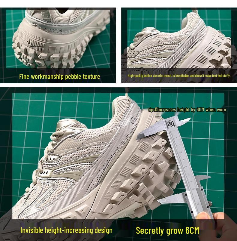 2026 Frühling Dicksohlige Distressed Tank Dad Shoes - Höhenvergrößernde Damen- & Herrenkollektion