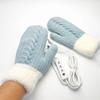 Unisex Heated Gloves, Double-Layer -Lined Winter Cycling Gloves with 3 Temperature Settings