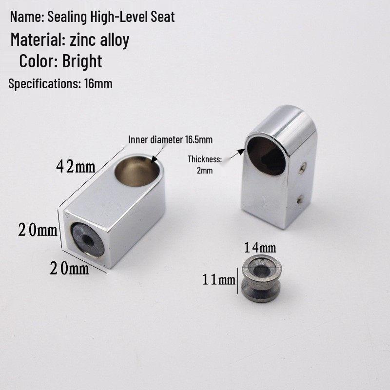 Chrome-Plated Wardrobe Pipe Holder for Clothes and Towel Rods