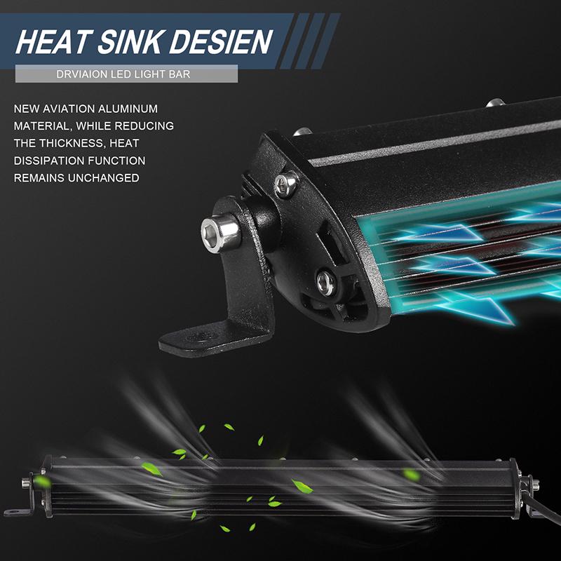 12Inch 450W Led Work Light Bar Combo Spot Flood Driving Off Road Suv Boat Atv