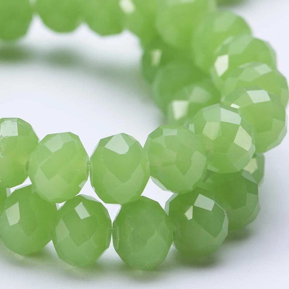 4 6 8 mm Rondell Kristallpärlor Fasetterade Porslinsglas Pärlor Lösa Avståndspärlor för Smyckestillverkning Handarbete Armband Halsband