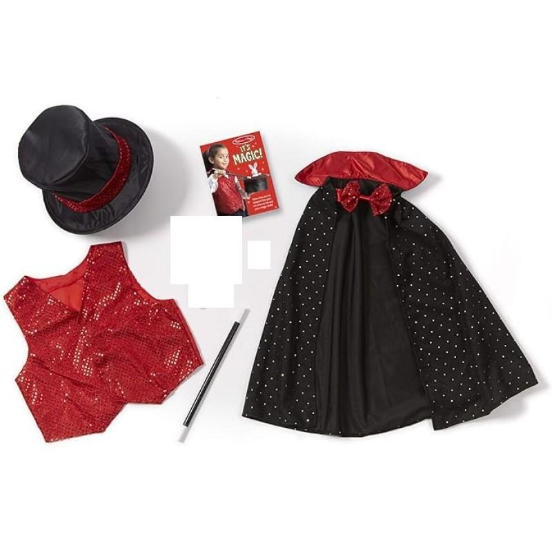 Western Halloween Children'S Double-Layer Cape, Magician Performance, Top Hat, Hat, Prop, Stage Performance Set
