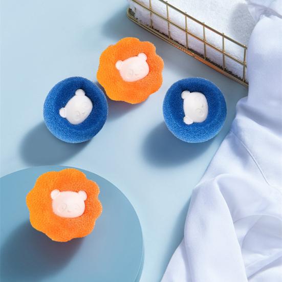 6Pcs Laundry Balls Protective Clothing Pet Hair Remover Reusable Sponge Balls Washing