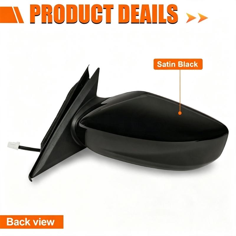963013TH0A NI1321223 963023TH0A NI1320223 Vehicle Exterior Rearview Mirror Assembly for 2013-2018 Sedan, Powered Black Housing for Routine Replacement