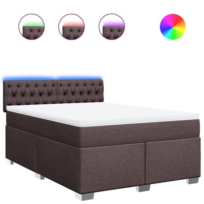 Maison Exclusive - Sommier à lattes de lit avec matelas Marron foncé 160x200 cm