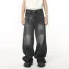 BeatStreet Vintage Men's Baggy Denim Trousers New Streetwear Wide Leg  Loose Denim Pants Fashion Distressed Straight Pants