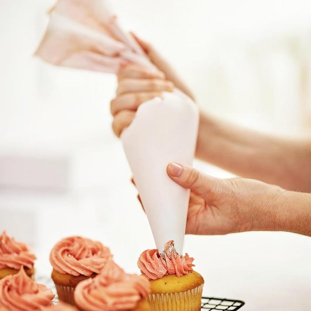4PCS Pastry Bags Reble,White Cotton Reble Piping Bag, Hanging Big Pipings Bags, Used to Decorate Various Cake Cookies, Cream Puff, Ice Cream, Donut