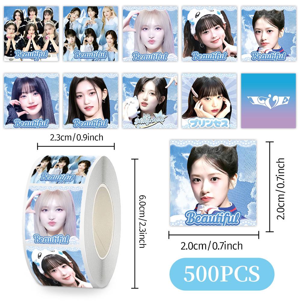 Skzoo Idol Roll Stickers 500 Pcs Adhesive Labels For DIY Journal Scrapbook Phone Case Polaroid Decoration Fans