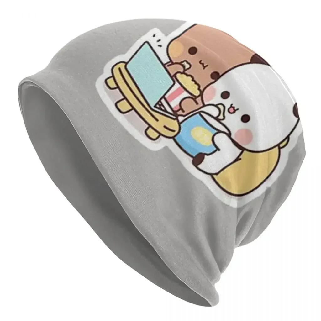 Bubu Dudu  Panda Bear Hugs Love Skullies Beanies Hats Warm Autumn Winter Outdoor Cap Knitted Bonnet Caps for Unisex Adult