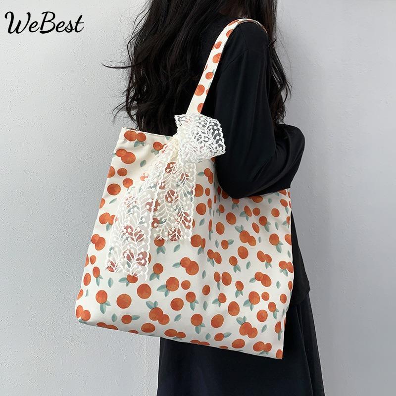 

Tote Bag Large Capacity Floral Canvas Shoulder Bag