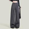 Women's Grey Baggy Suits Pants Vintage Y2k Pants Harajuku Aesthetic Office Ladies High Waist Trousers Fashion Clothes