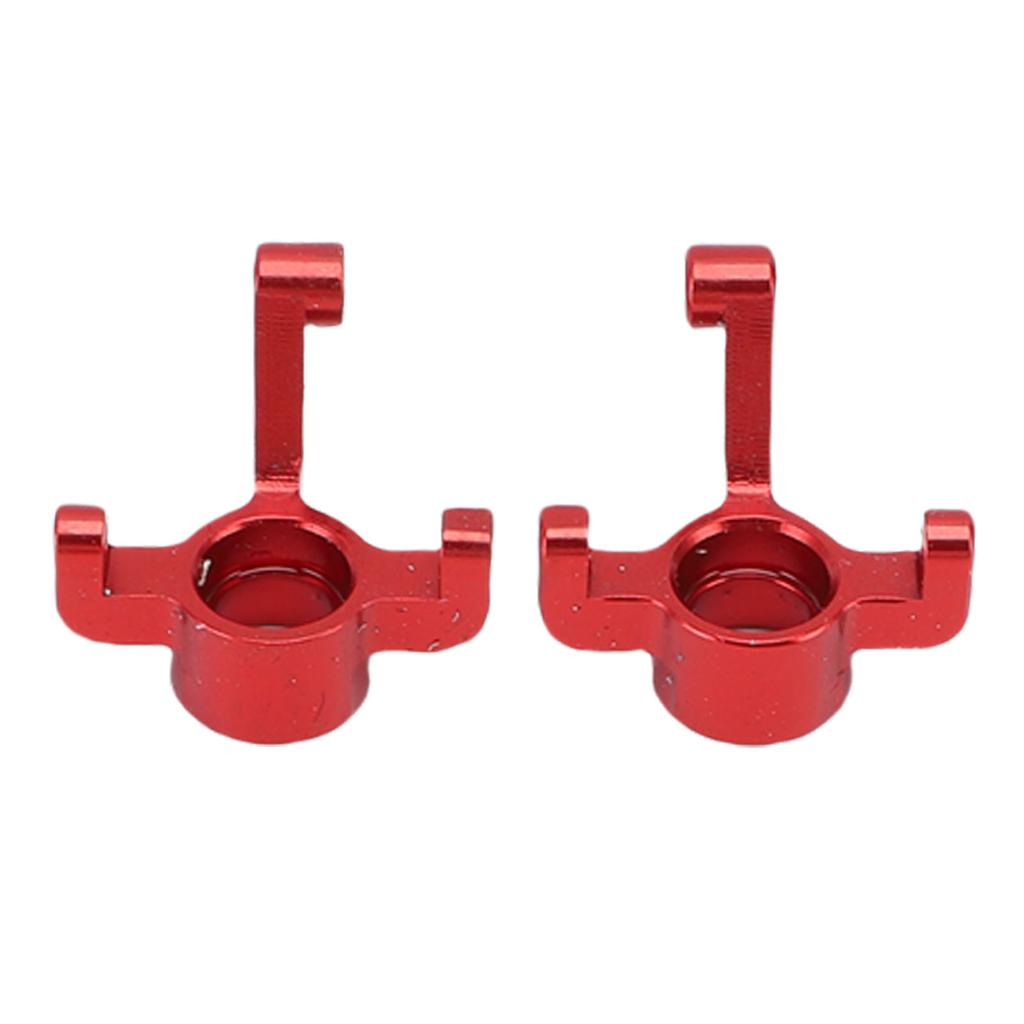 RC Car Front Steering Hub Carrier High Strength Alloy Steering Knuckle Front Steering Cup for 1 24 RC Car Red