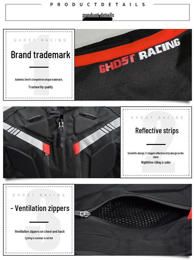 All-Season Windproof Waterproof Motorcycle Riding Suit, Anti-Fall Racing Gear for Warmth and Leisure