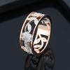 Stylish Two-Tone Gold Zircon Ring for Couples