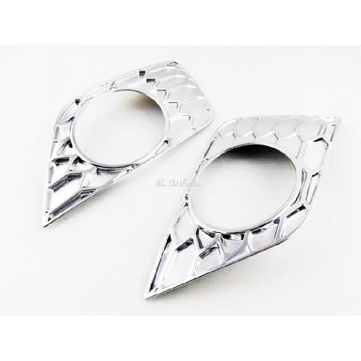 ABS Chrome Front Fog Light Lamp Cover Trim For Nissan Sentra Sylphy 2016