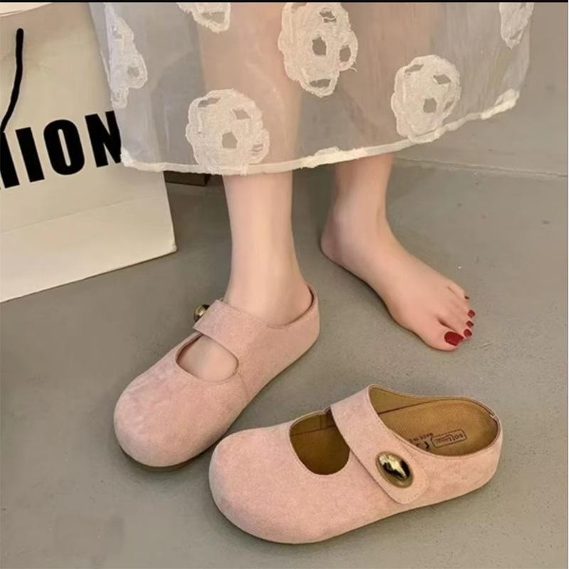 Platform slippers women's outerwear 2025 spring and autumn new retro versatile casual one-pedal bag towing Muller shoes